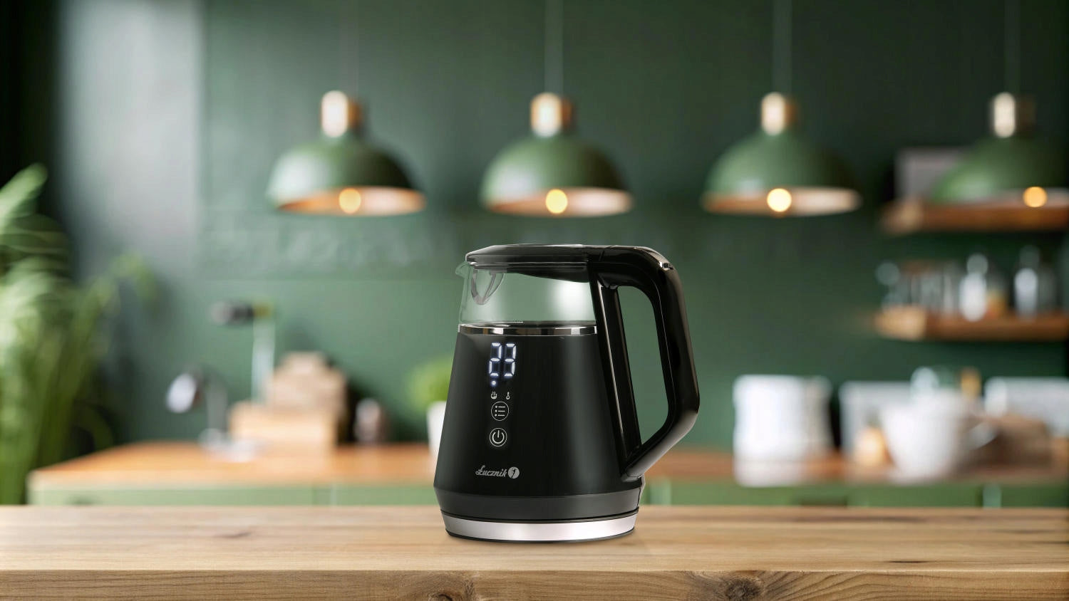 Small Electric Kettle Glass Memory Adjustable WK-2503 Compact 1l 1100W Manufacturer code WK-2503