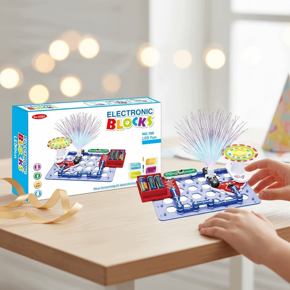 Small Electronics Educational Kit Electrical Circuits LED Windmill For Kids Manufacturer code świecący zestaw edukacyjny z diodami LED