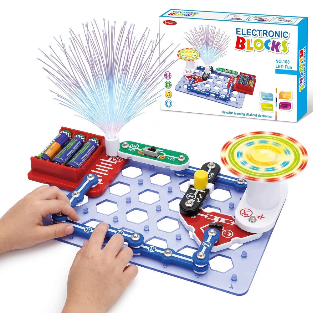 Small Electronics Educational Kit Electrical Circuits LED Windmill For Kids
