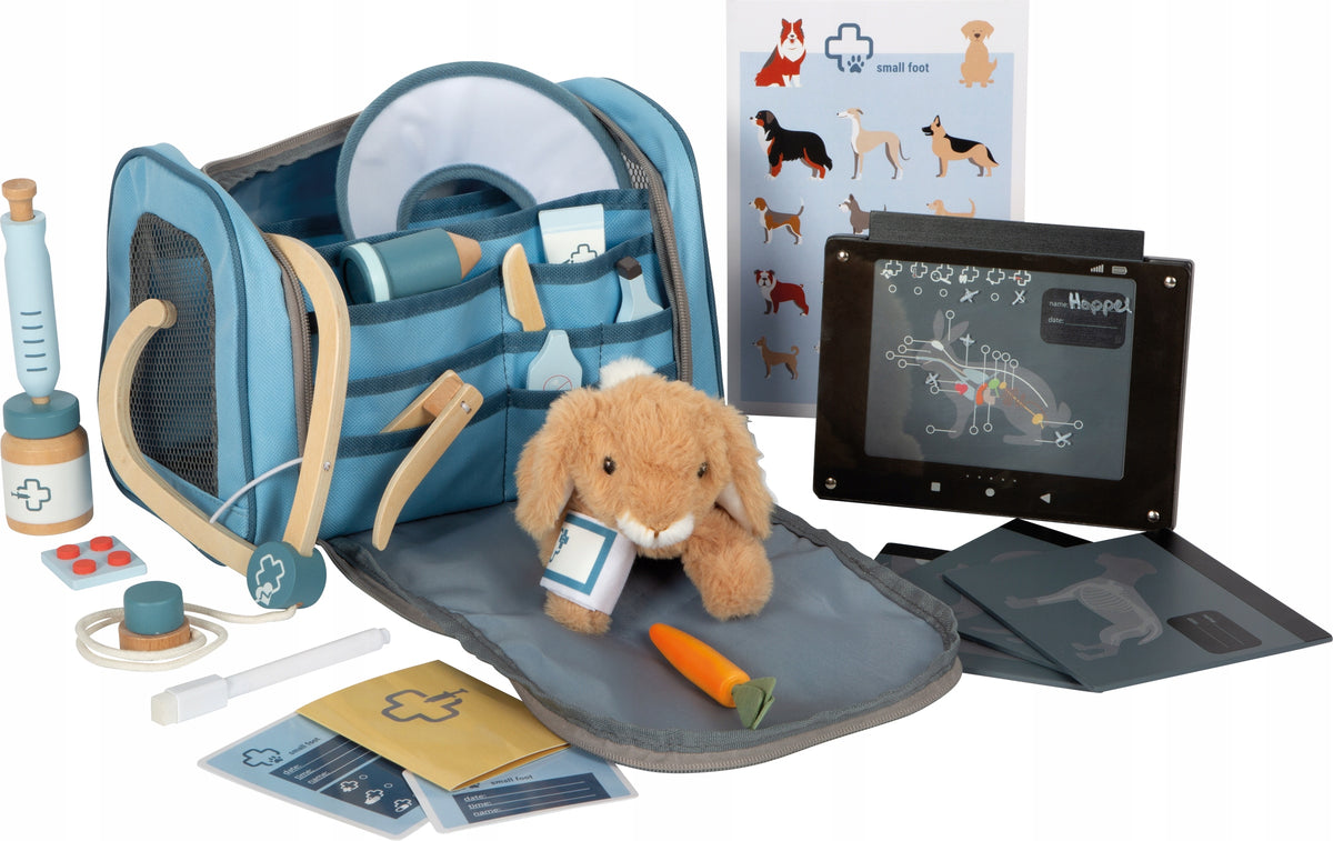 Small Foot Veterinarian Kit with Plush Rabbit + Kids Accessories