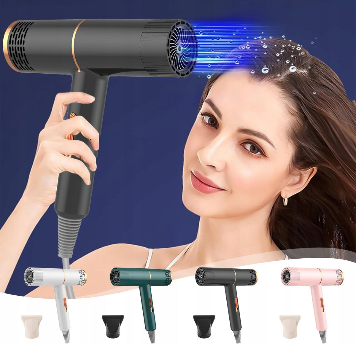 Small Hair Dryer with Ionization 800W with Diffuser Ionization Dryer Packaging status original
