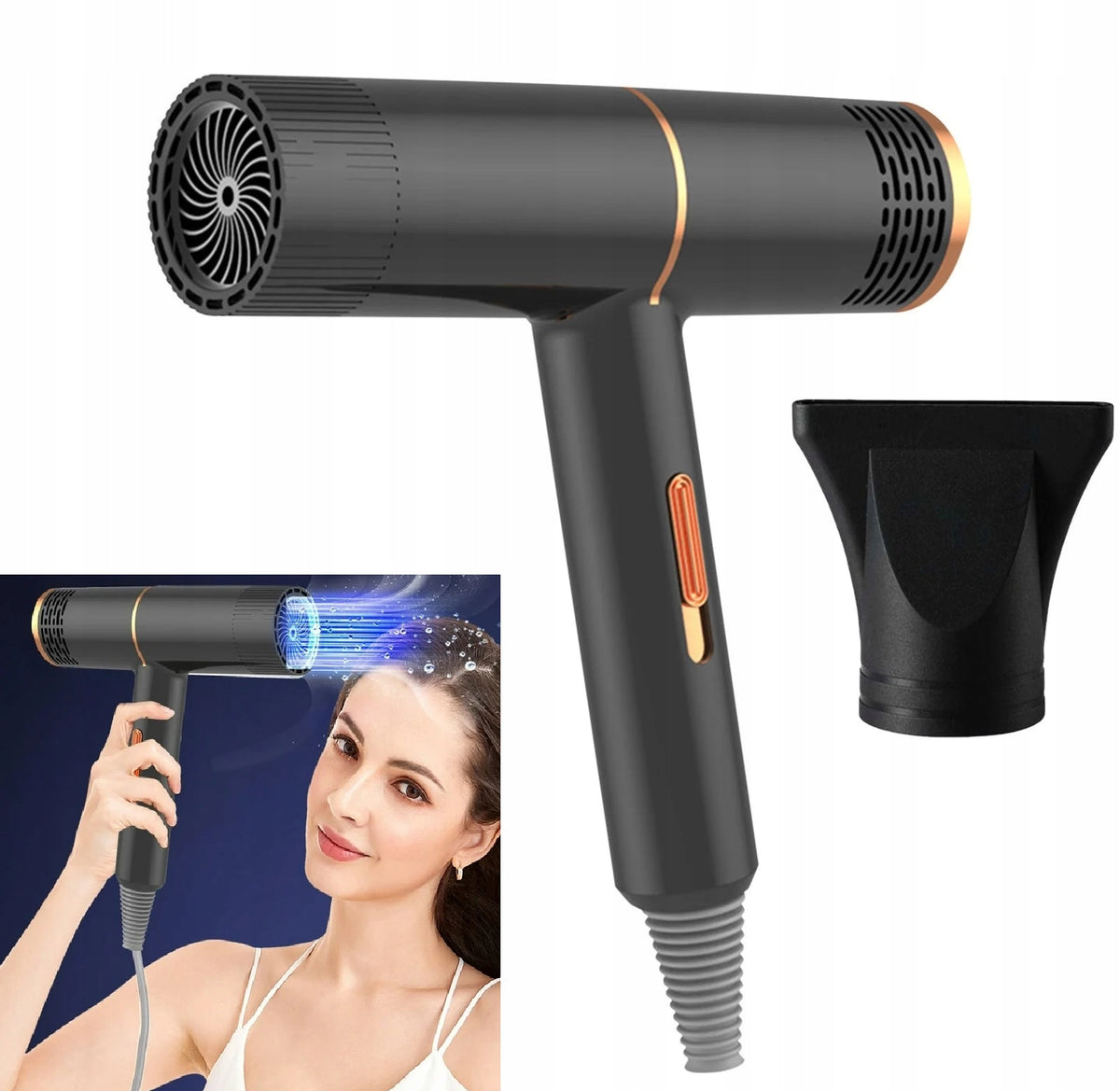 Small Hair Dryer with Ionization 800W with Diffuser Ionization Dryer