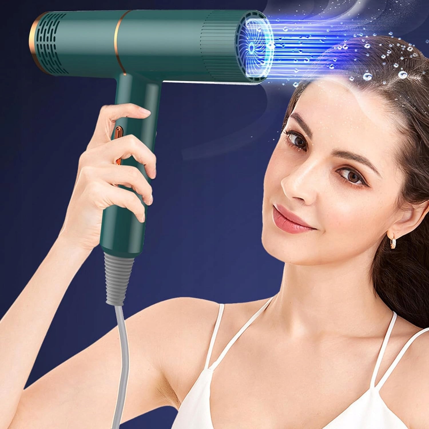 Small Hair Dryer with Ionization 800W with Diffuser Ionization (GREEN) Packaging status original