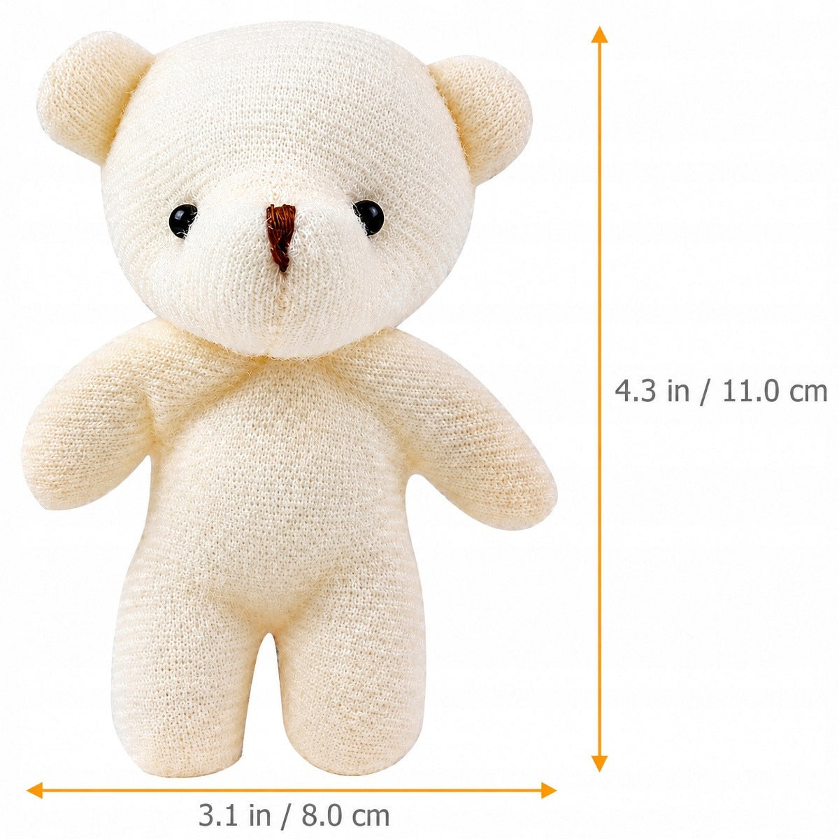 Small Plush Bears Keychains Infant Toys 10 Pieces Packaging status original