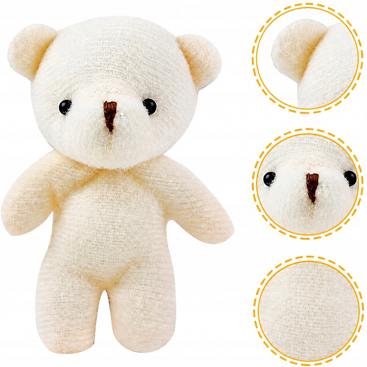 Small Plush Bears Keychains Infant Toys 10 Pieces Product weight with unit packaging 0.085 kg