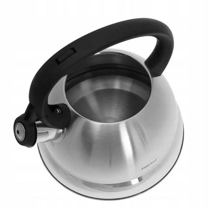 Small Stylish Steel Kettle With Whistle CHROME Elegance 2L KINGHOFF Manufacturer code 3774