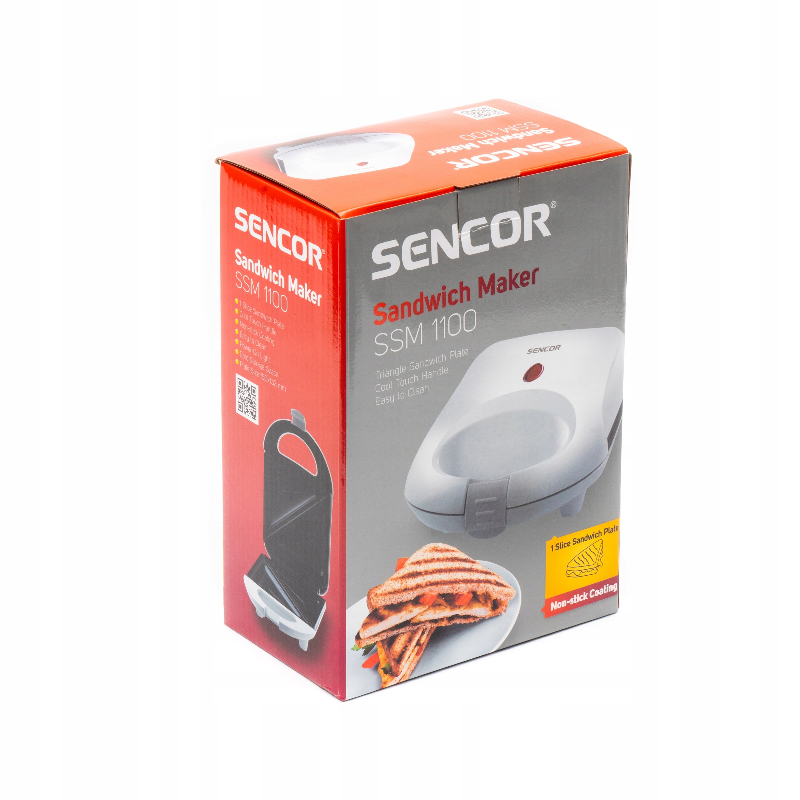 Small TOASTER sandwich toaster 460W white TRIANGULAR TOAST Sencor SSM 1100 Packaging status original