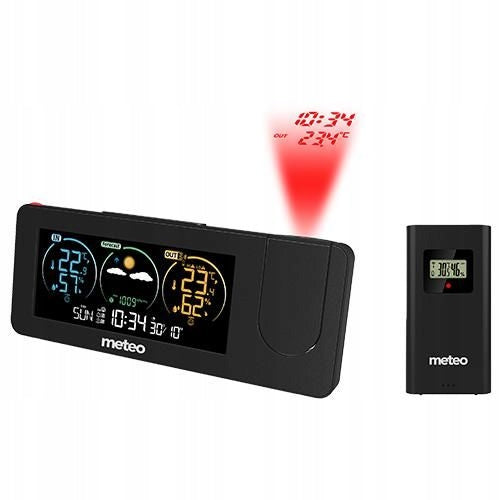 Small, aesthetic weather station with projector METEO SP102
