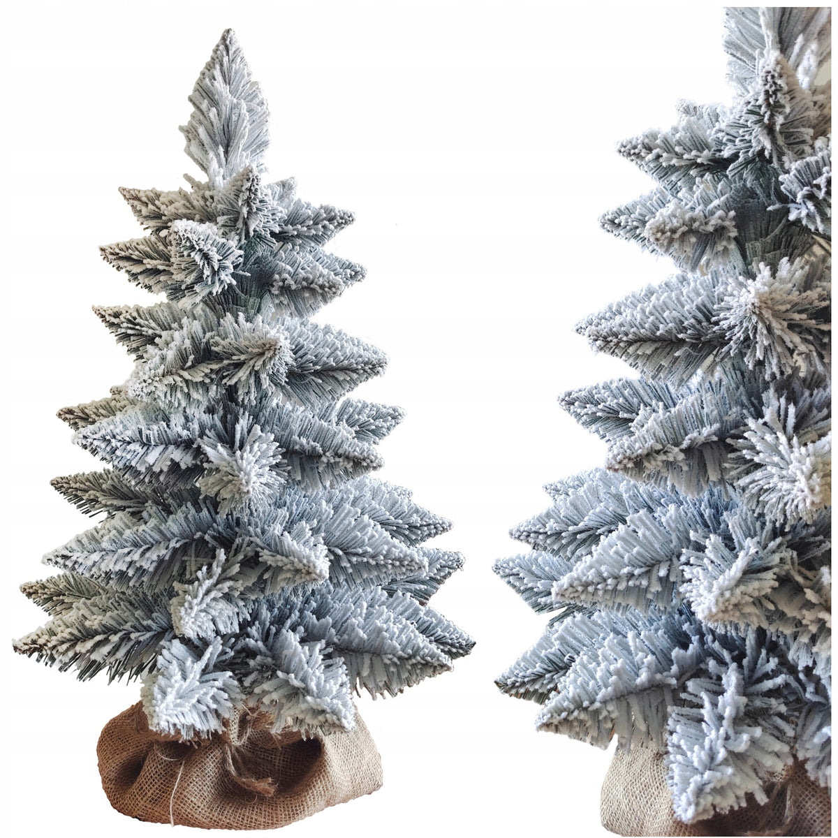 Small artificial Christmas tree SNOW PINE WHITE PREMIUM 60 cm jute stand Poland