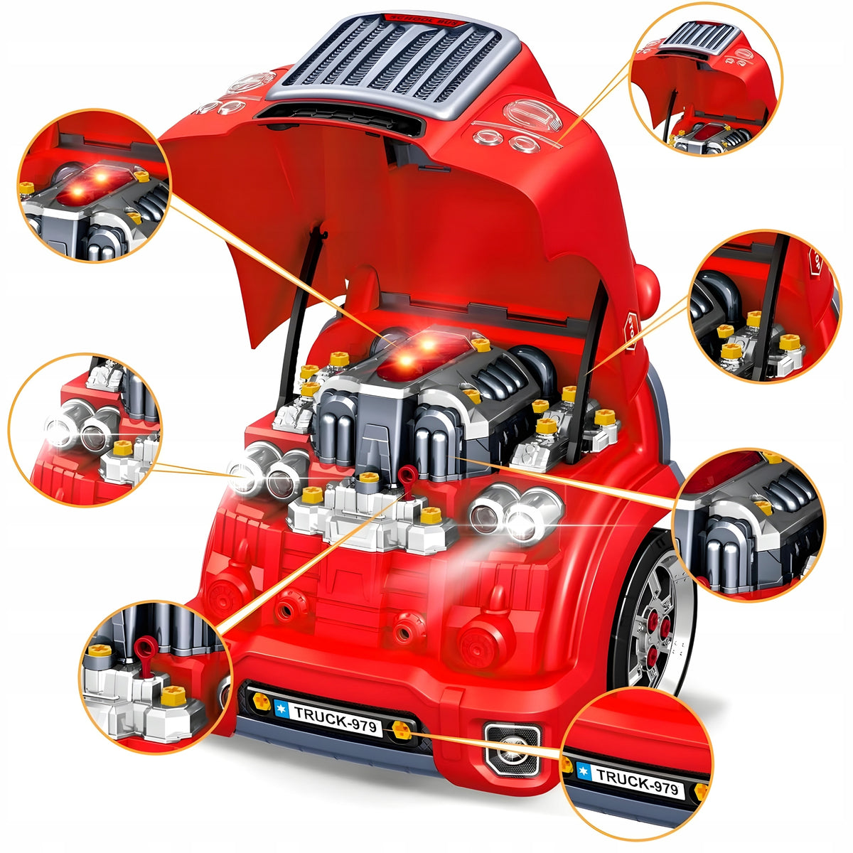 Small mechanic MOTOR for twisting and unscrewing REALISTIC led sounds Brand LittleKingdom