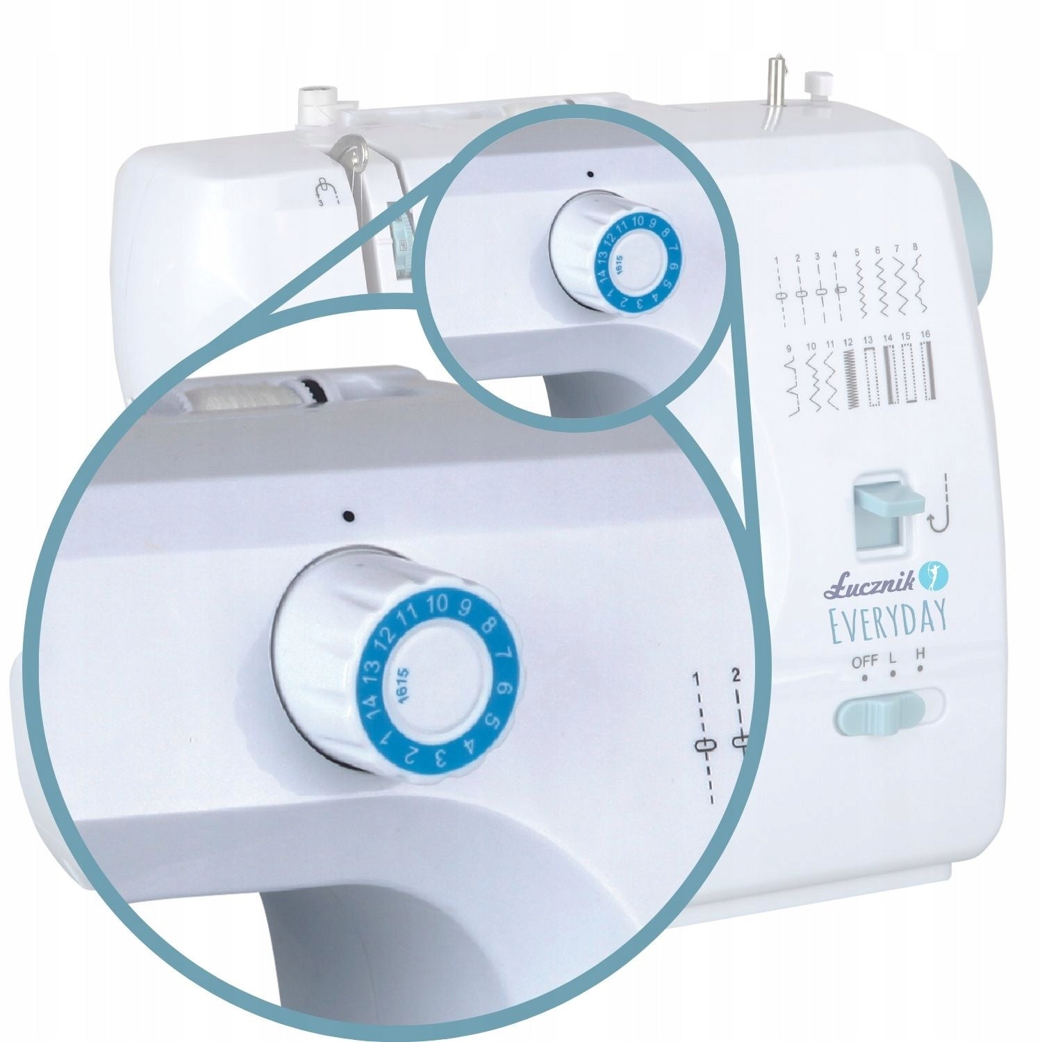 Small sewing machine for children Everyday 16 programs+ADDITIONAL ACCESSORIES Number of stitches 16