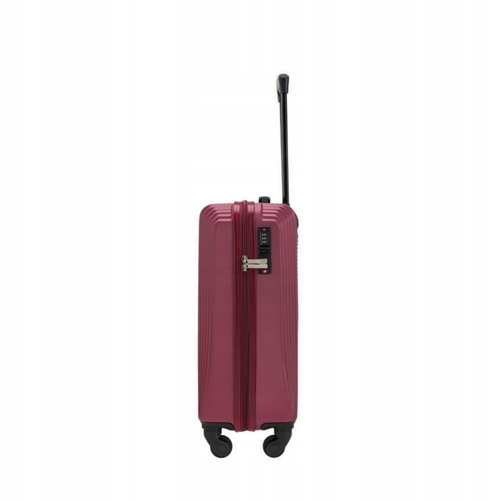 Small suitcase PUCCINI SAN DIEGO ABS025C 3B Burgundy Depth (shorter edge) 20 cm