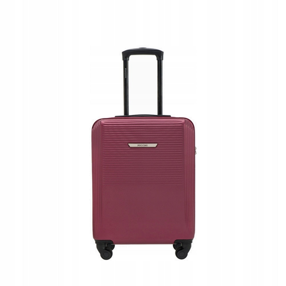 Small suitcase PUCCINI SAN DIEGO ABS025C 3B Burgundy Height 55 cm