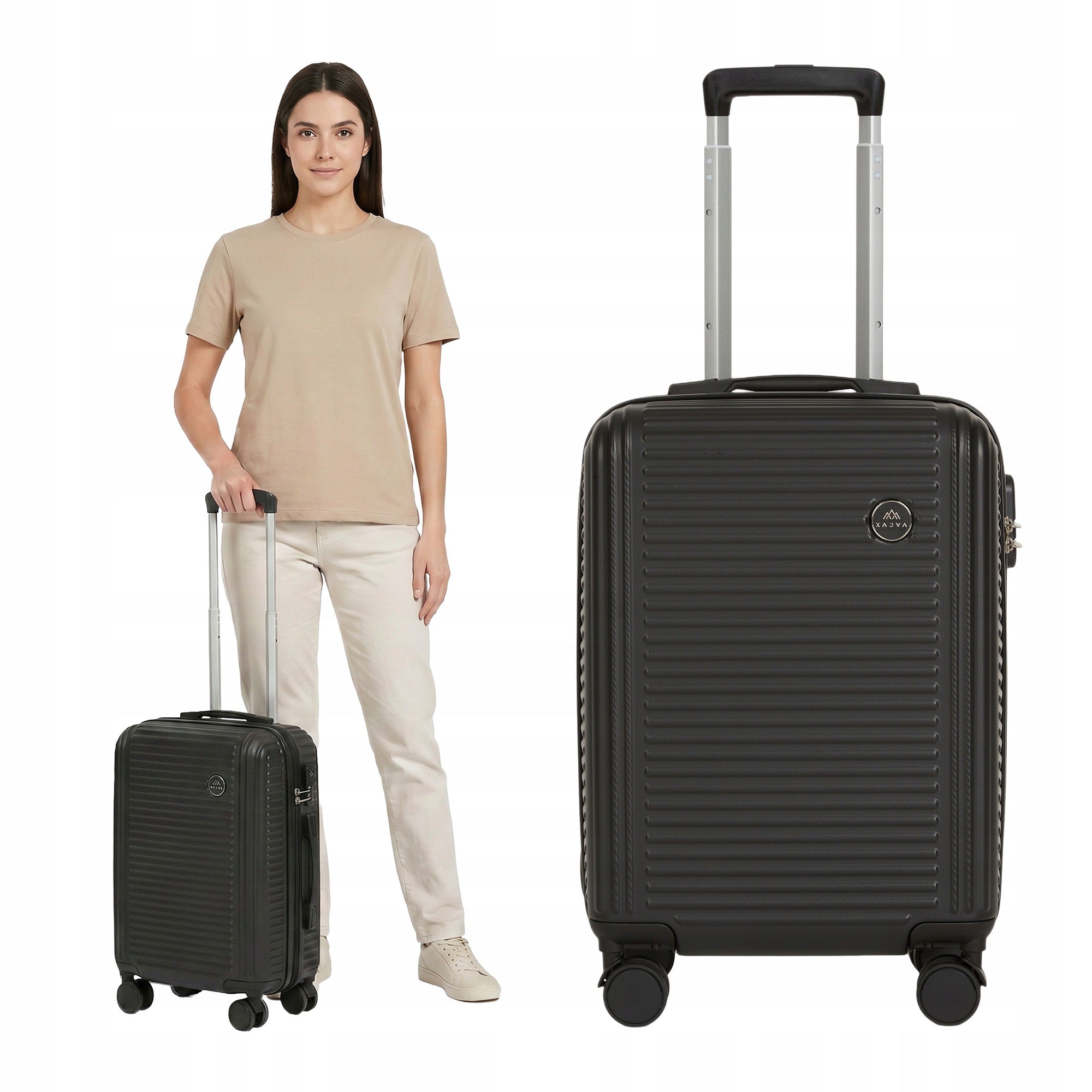 Small travel cabin suitcase KADVA Palero 38 ON PEGS HARD ABS