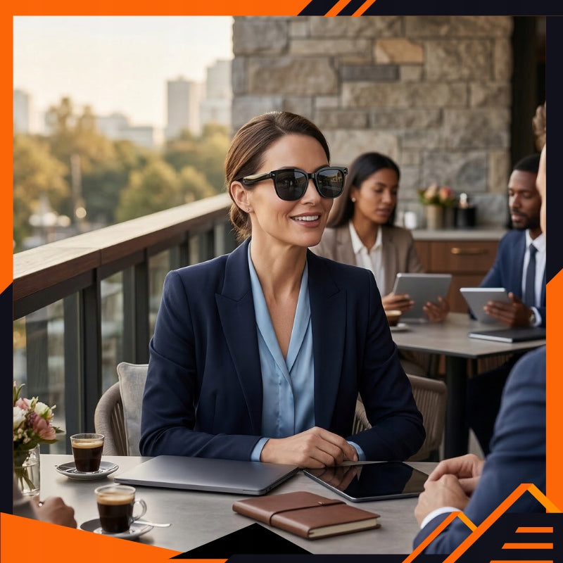Smart AI Glasses with Camera Assistant Microphone Live Translation Manufacturer code Inteligentne Okulary AI z Kamerą HD