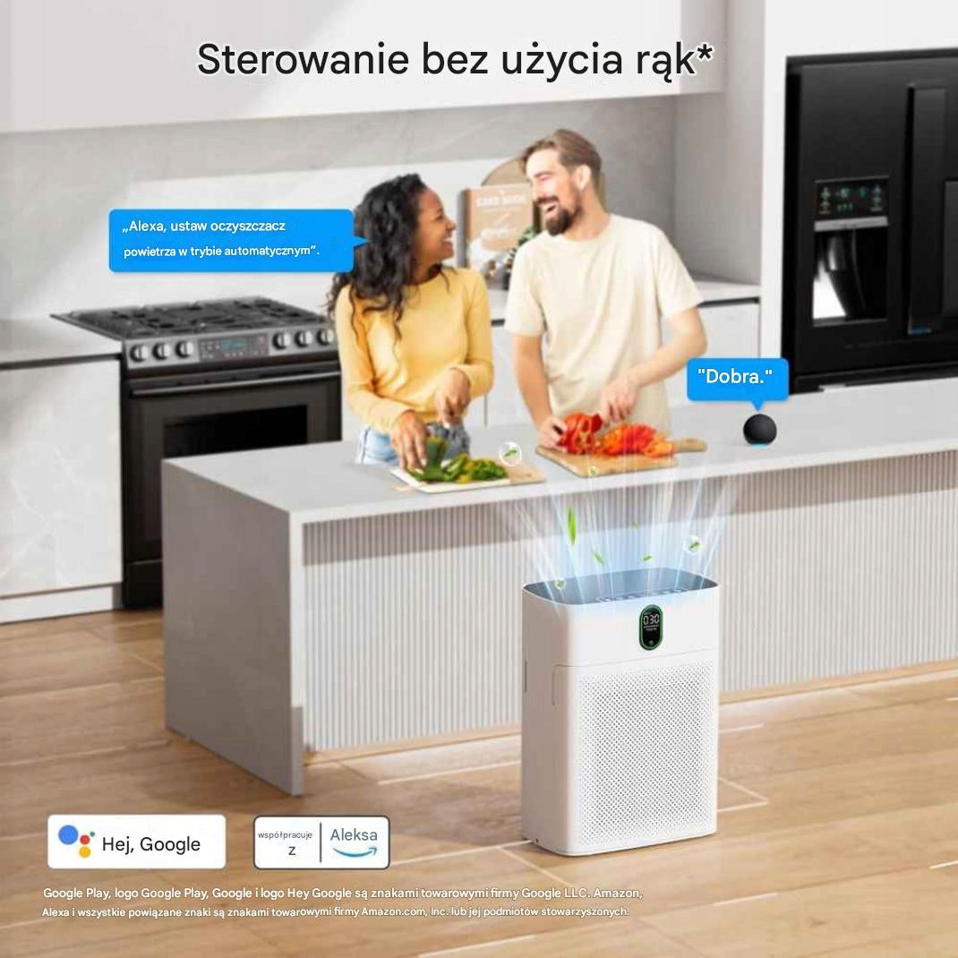 Smart Air Purifier TWO FILTERS WiFi HEPA Sensor Silent Alexa Maximum efficiency 300 m³/h