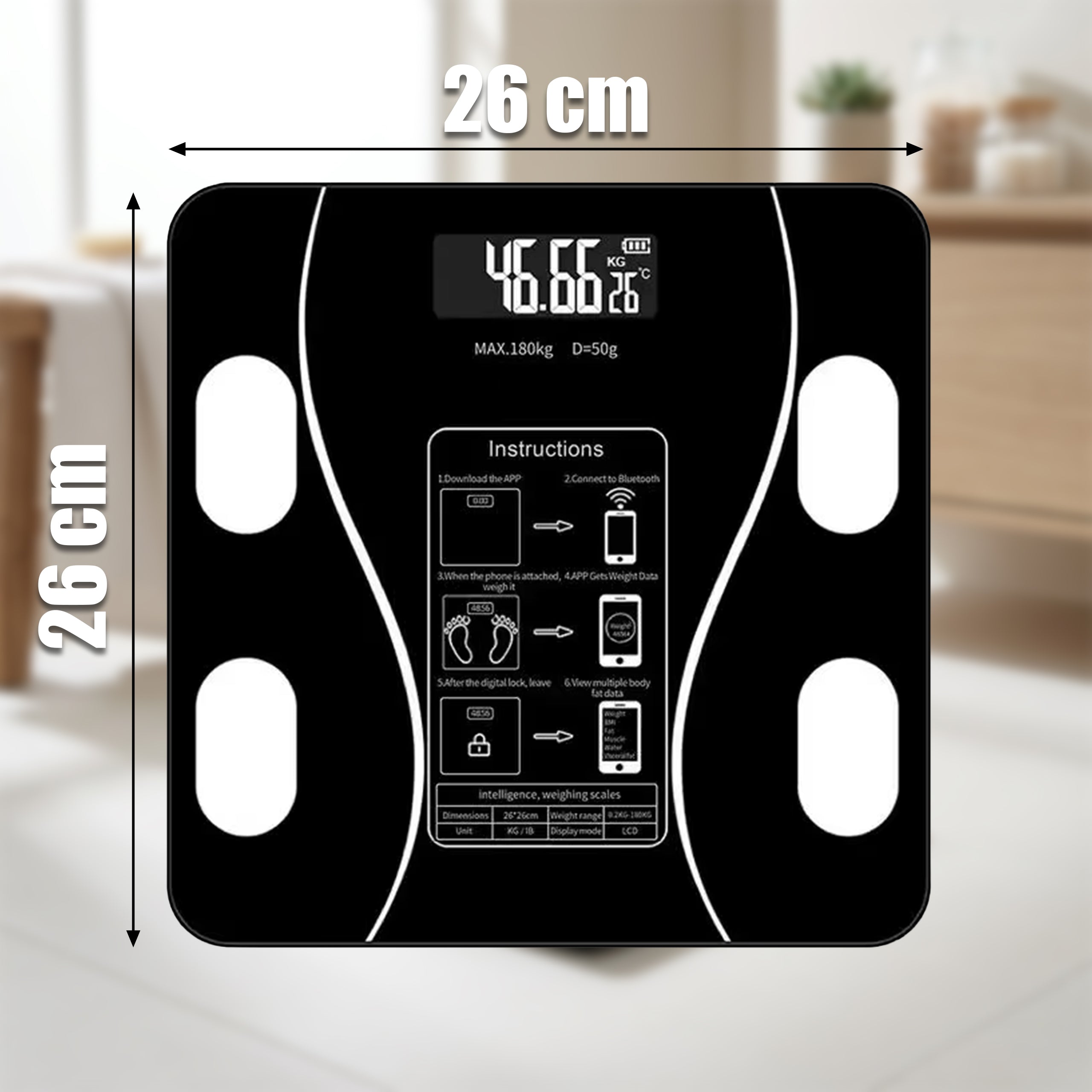 Smart Bathroom Scale Bluetooth Smart Body Scale Android IOS Brand no brand