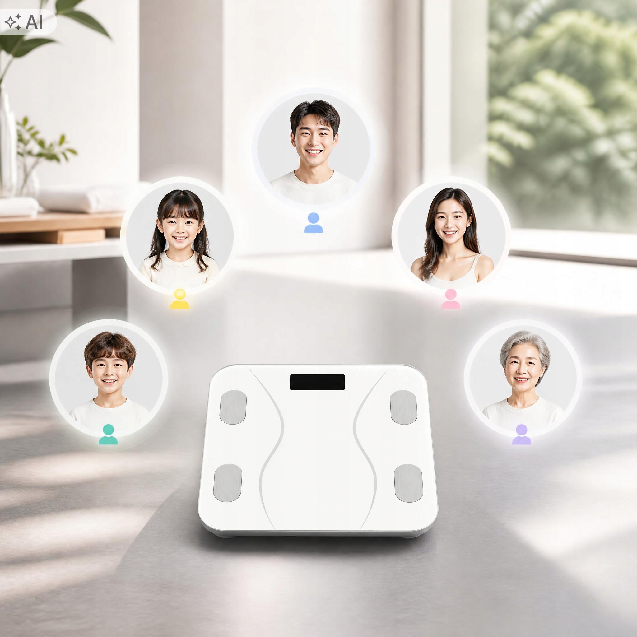 Smart Bathroom Scale with Bluetooth, Body Composition Analysis and App, Manufacturer code BINXI