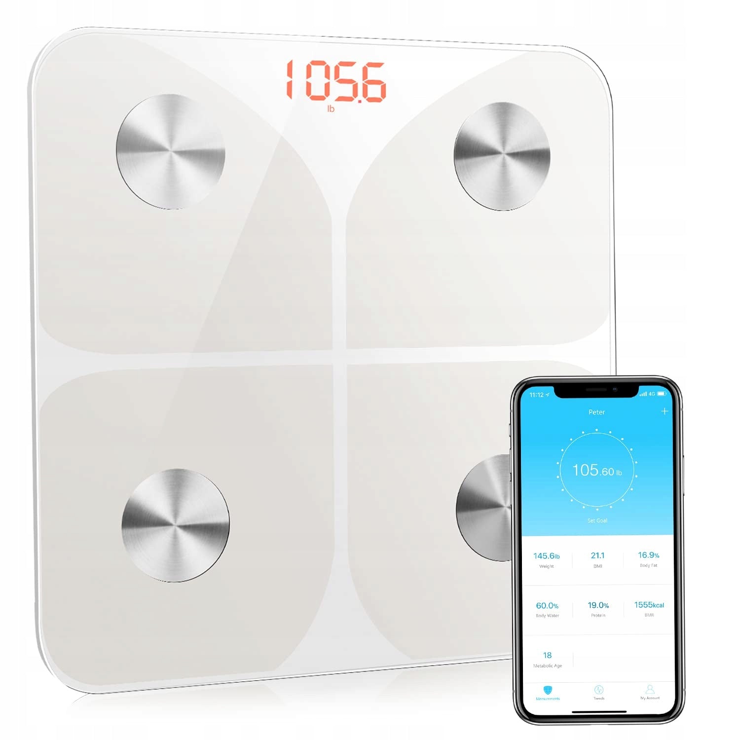 Smart Bluetooth Weight Body Analysis BMI Muscle Fat
