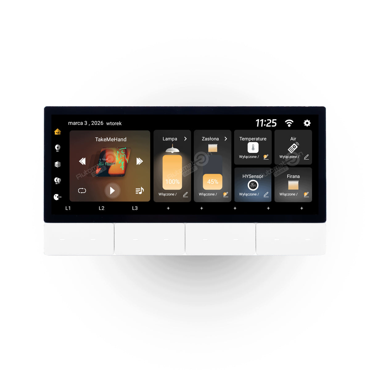 Smart Control Panel Screen 6.2" White Zigbee Bluetooth Tuya Gateway