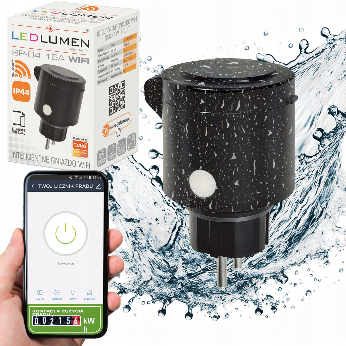 Smart Outdoor Socket Time Programmer IP44 WIFI TUYA SMART