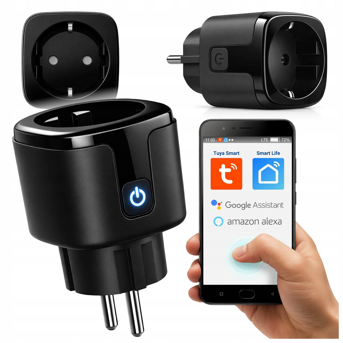 Smart Socket Programmer Time Wattmeter WIFI TUYA SMART BLACK Packaging status original