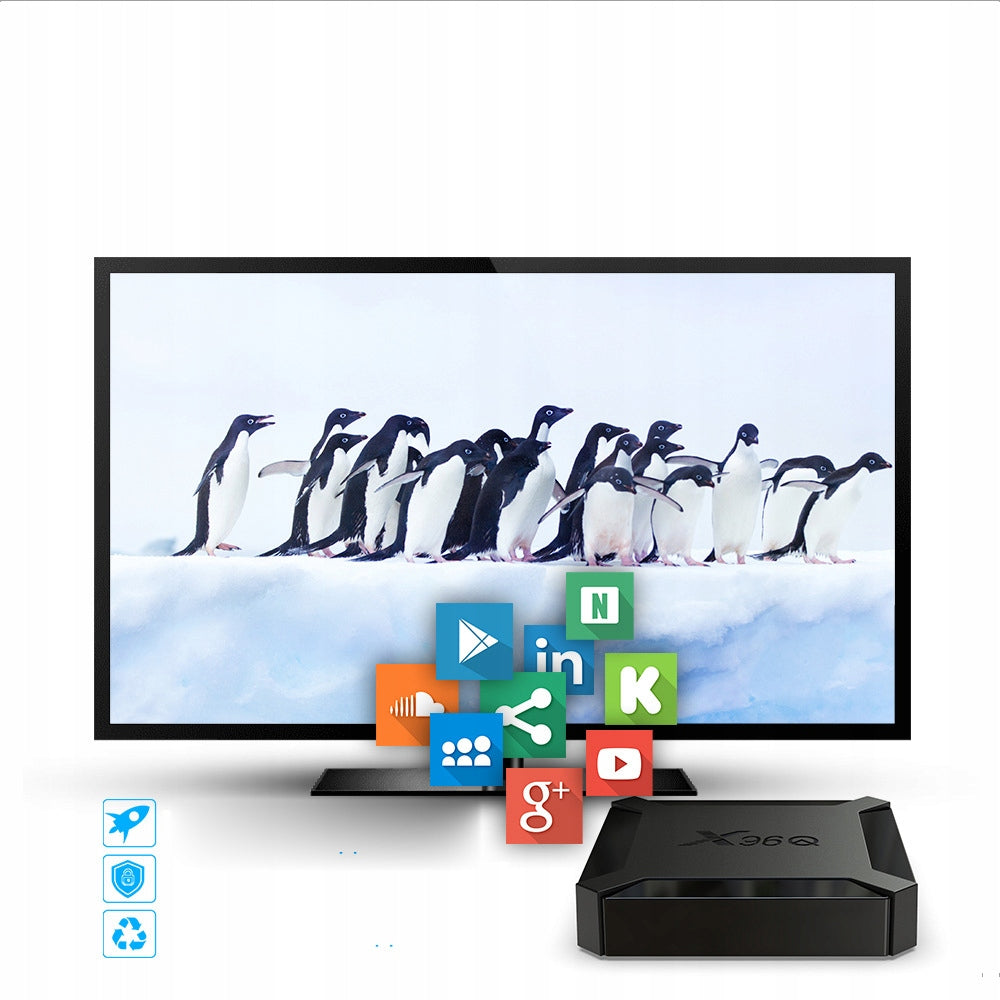 Smart TV Box 3D X96Q 4K Android 10 Quad-Core 64-bit Multi Processor Model 1KNSI