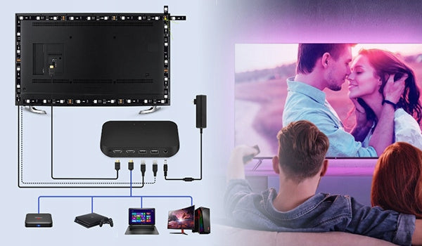 Smart TV Lighting 3,8m LED TV HDMI Tuya Smart Spacetronik Brand Spacetronik
