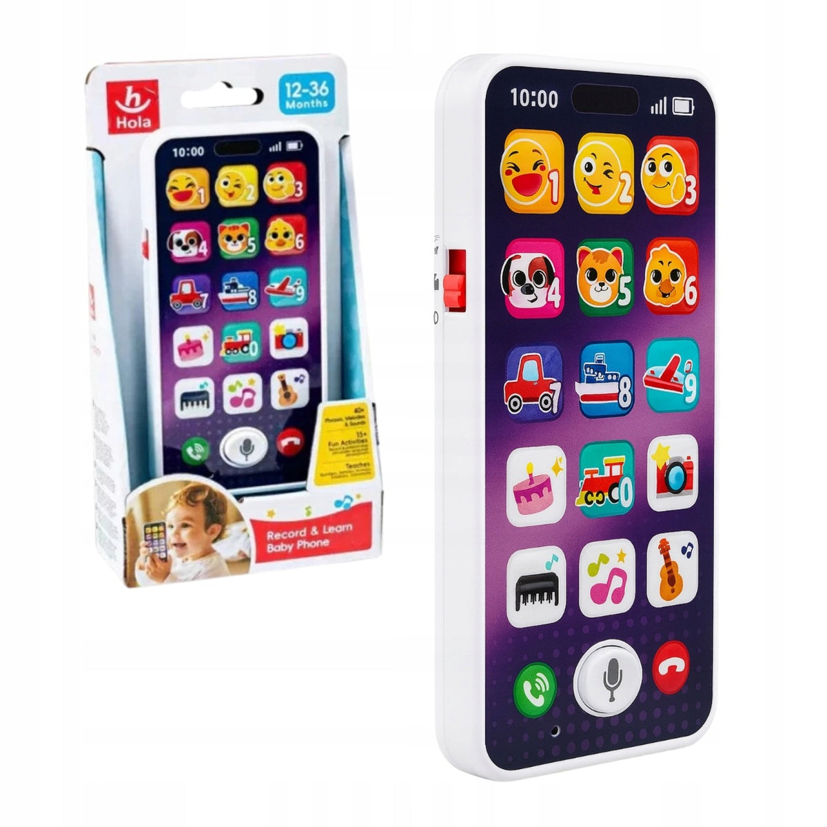 Smartphone phone for children interactive touch learning says record game