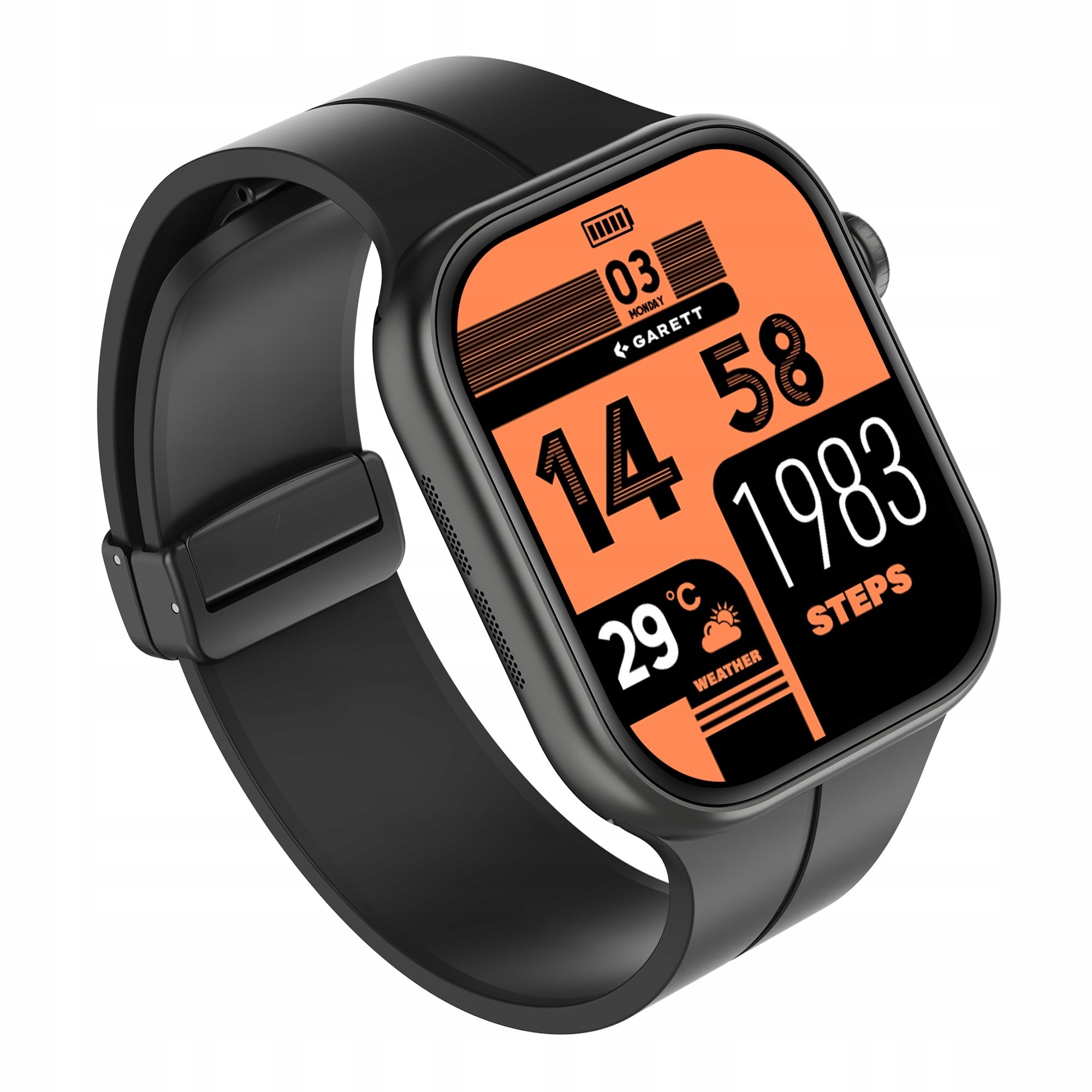 Smartwatch Garett Next AI 4G Black AMOLED GPS SIM SOS Android Packaging status original