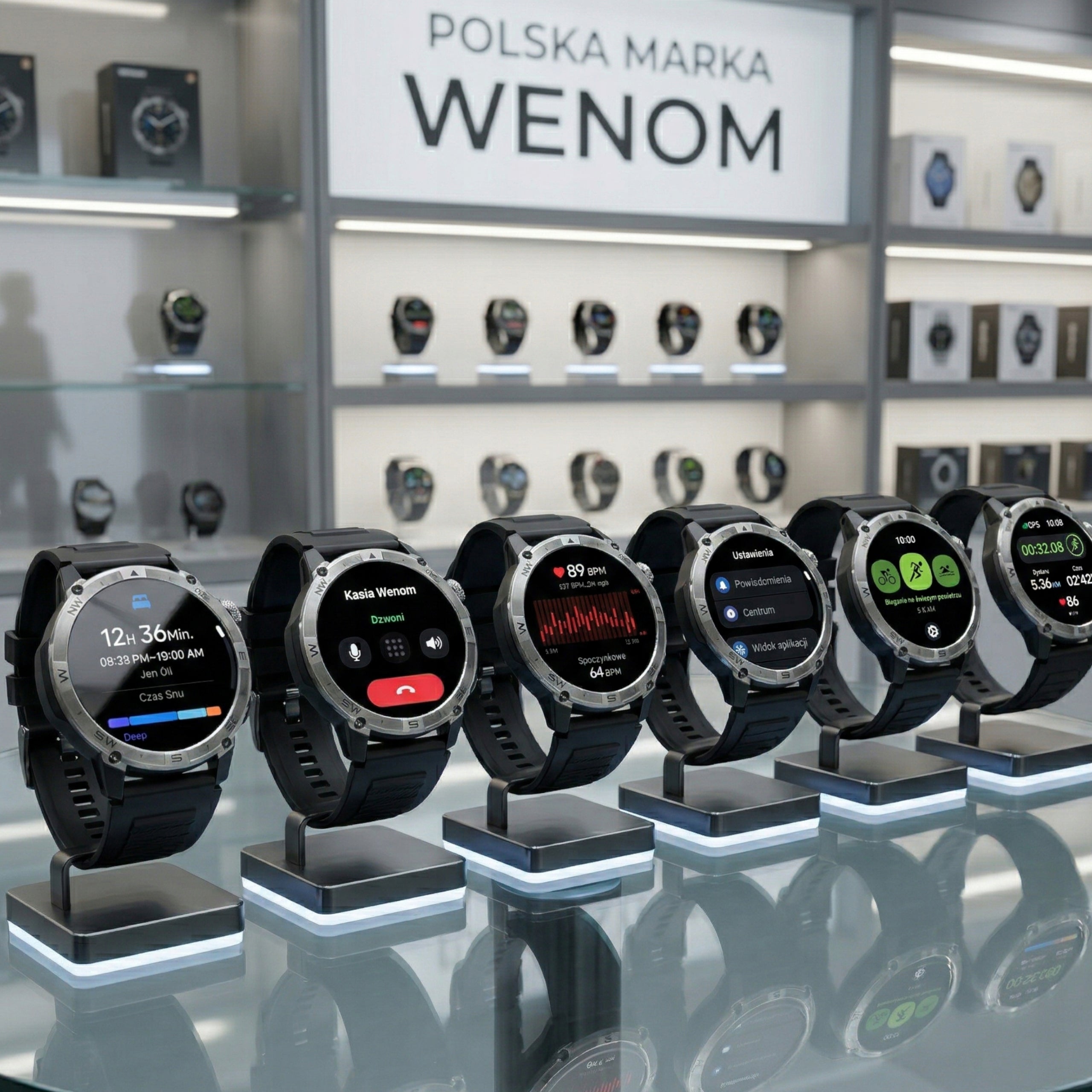 Smartwatch Wenom Explorer GPS Polish Men's Sports Men's 3 ATM Smart Watch Packaging status original