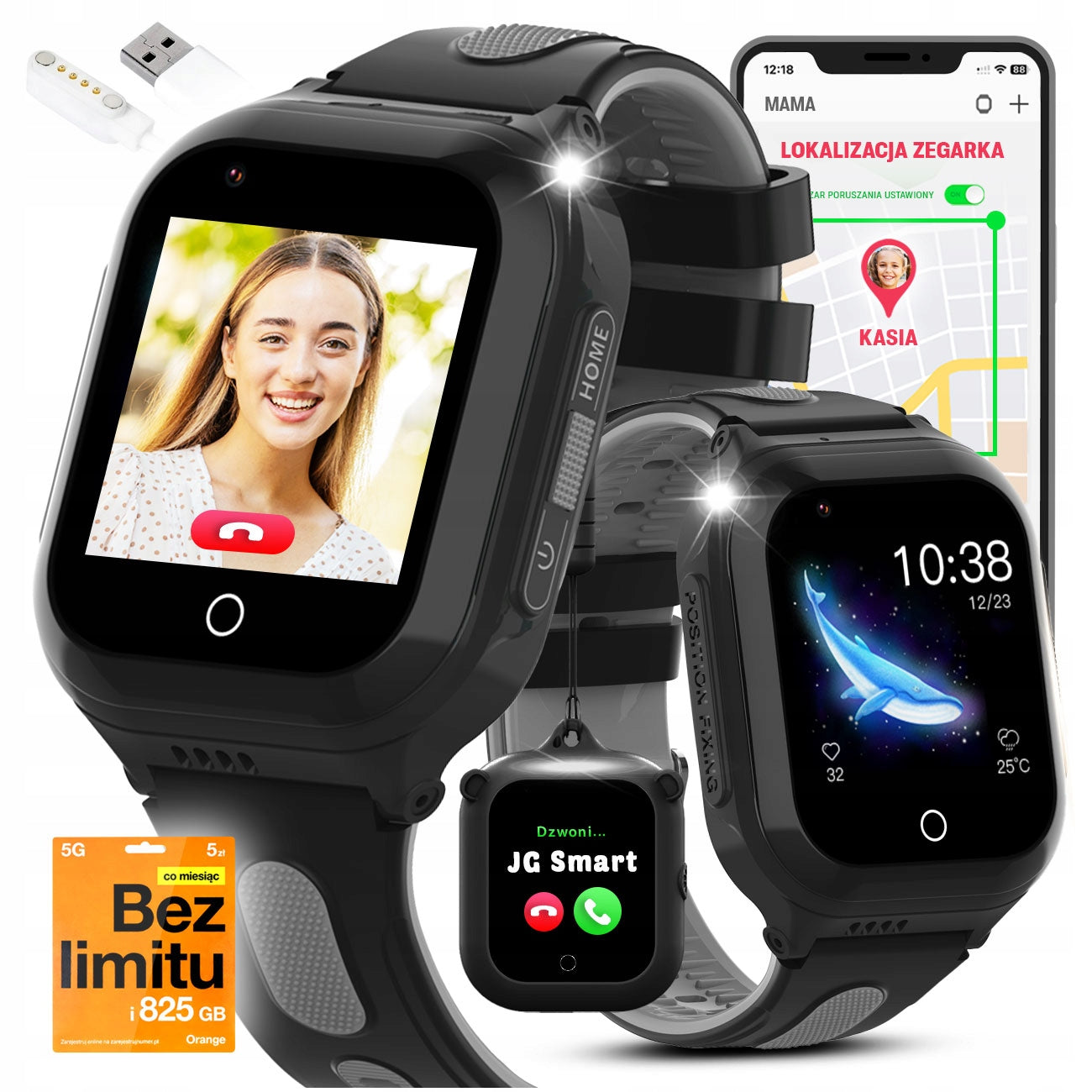 Smartwatch for Children Watch PL GPS Talking Learning SMS Camera Video Gift Packaging status original