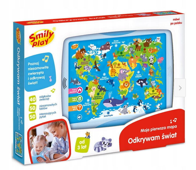 Smily Play Tablet My first map I DISCOVER THE WORLD Educational toy