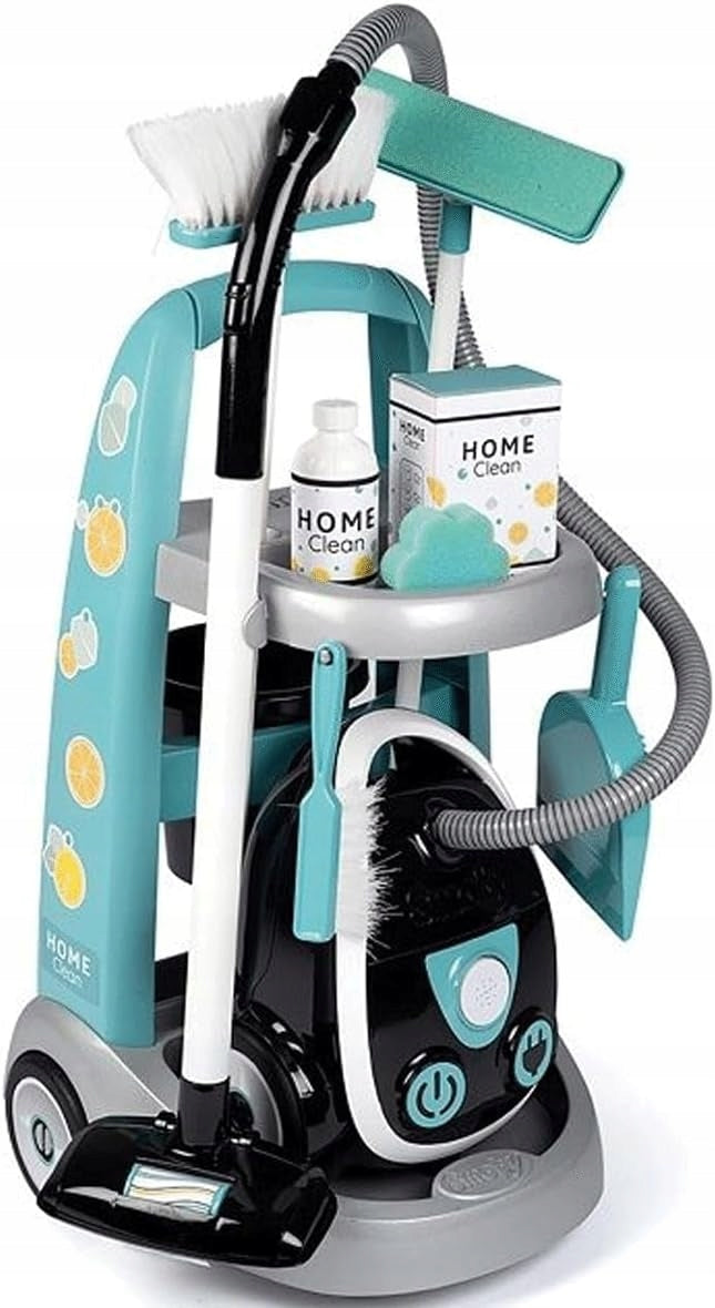 Smoby, Cleaning trolley with vacuum cleaner with sound, mop