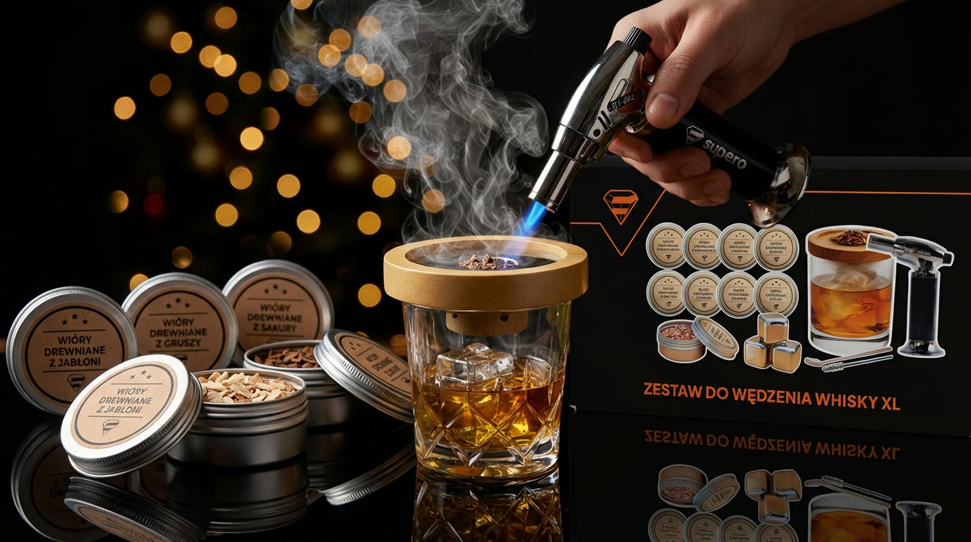 Smoke Whiskey Set Gift for Boyfriend Guy 18 Elements Manufacturer SUPERO