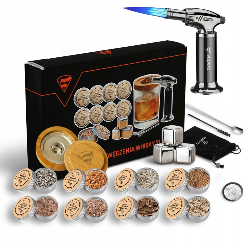 Smoke Whiskey Set Gift for Boyfriend Guy 18 Elements