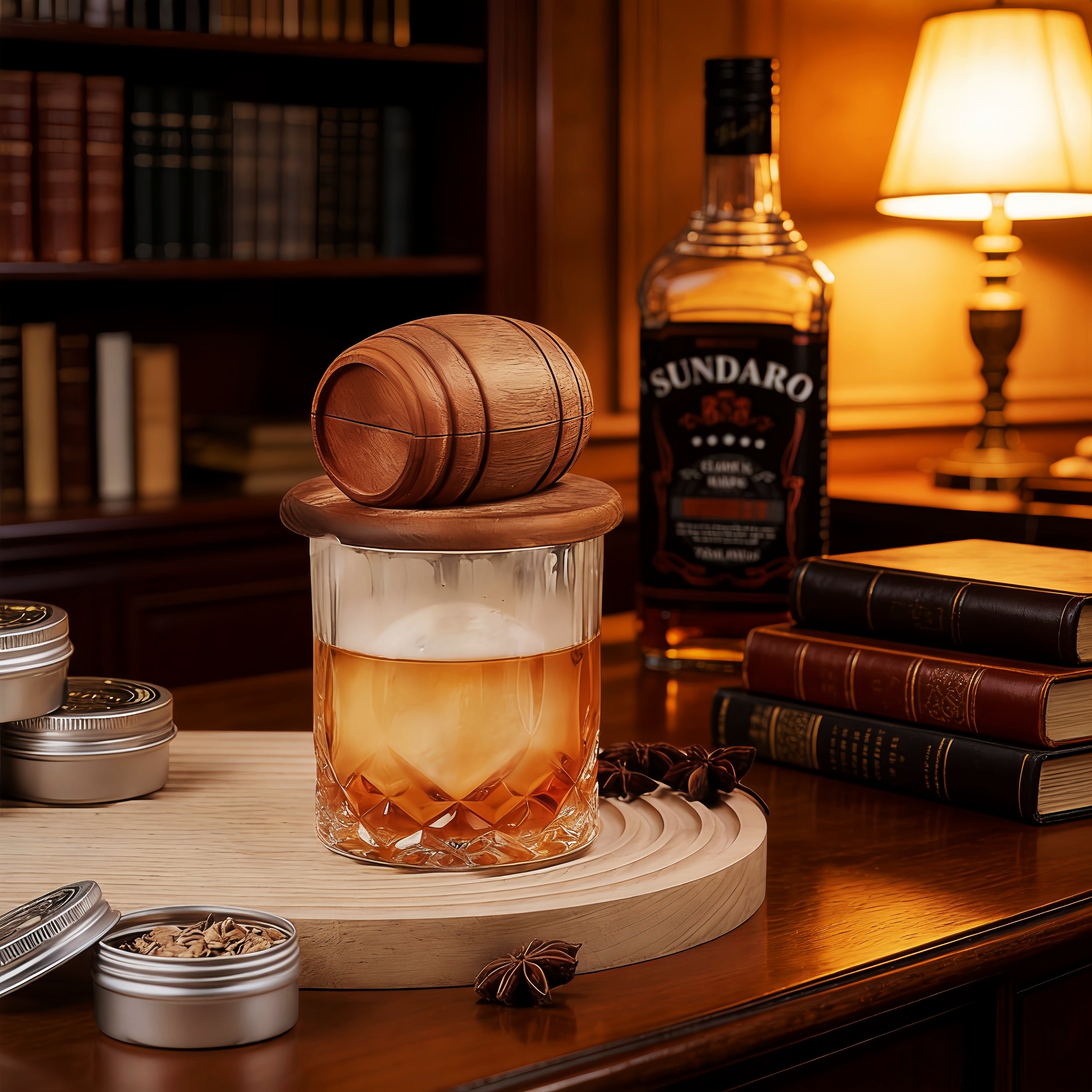 Smoking Set Whisky XXL Gift for Guy Burner 2 Glasses 6 Flavours Manufacturer code 6932680876061