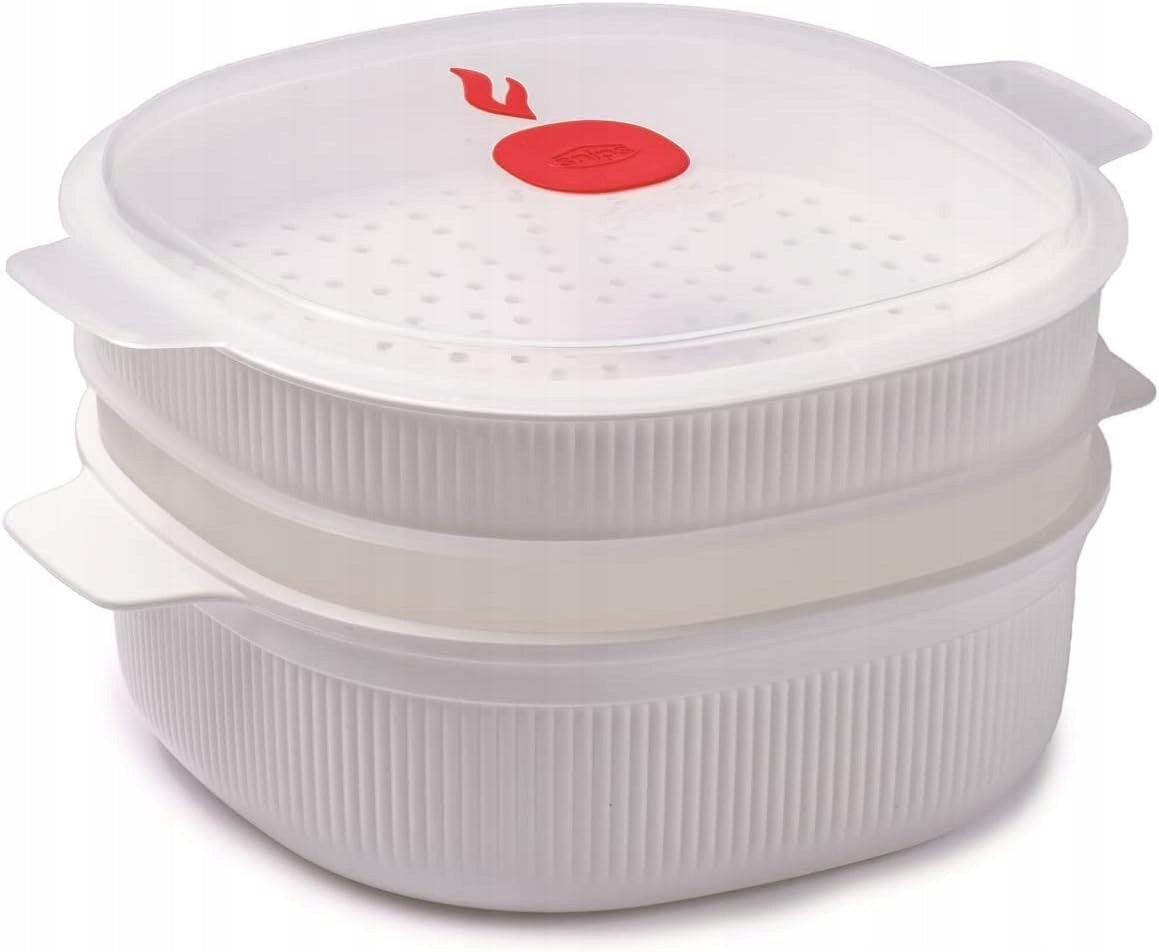 Snips Microwave Steamer 4L 2 Trays BPA Free Made in Italy Brand Snips