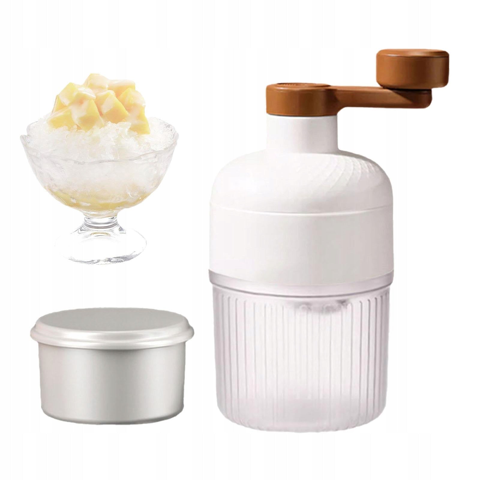 Snow Cone Machine Kitchen Utensils Built in Spring Press Manual Rotary Ice