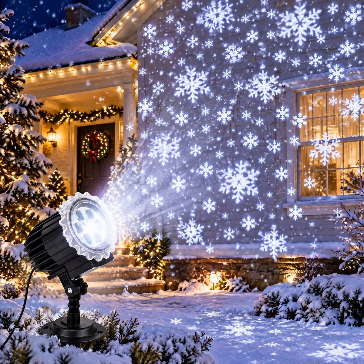 Snow Projector LED Wall Projector Christmas Flakes