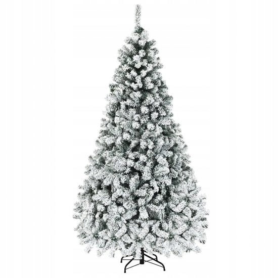 Snow-covered Christmas tree 225 cm with lights – 1010 snow branches