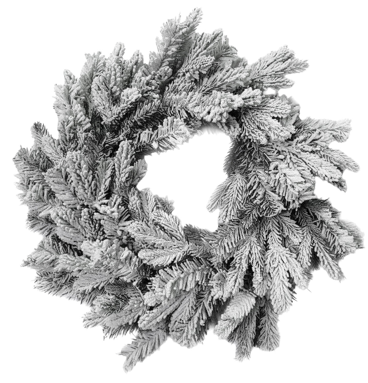 Snow-covered wreath 100% PE + PVC 60 cm decoration fireplace door decoration Manufacturer code Wianek śnieg ozdoba kominek drzwi 100%PE 60cm