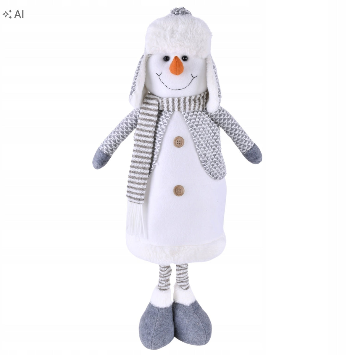Snowman Christmas Decoration with Telescopic Legs 75 cm Living Room Decoration