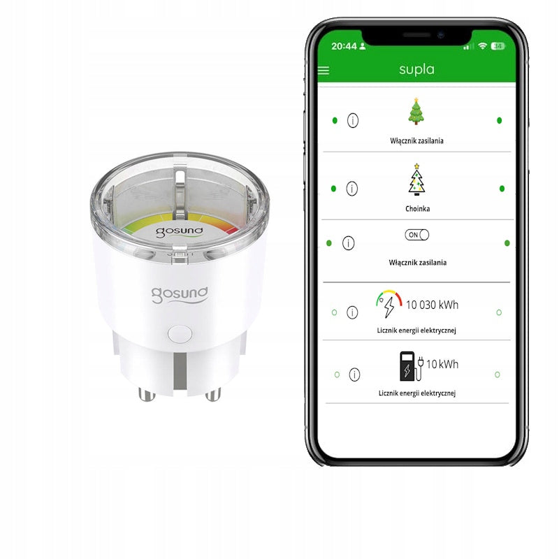 Socket WiFi Gosund Power Measurement SP111 16A 3680W Preloaded SUPLA+ Calibration