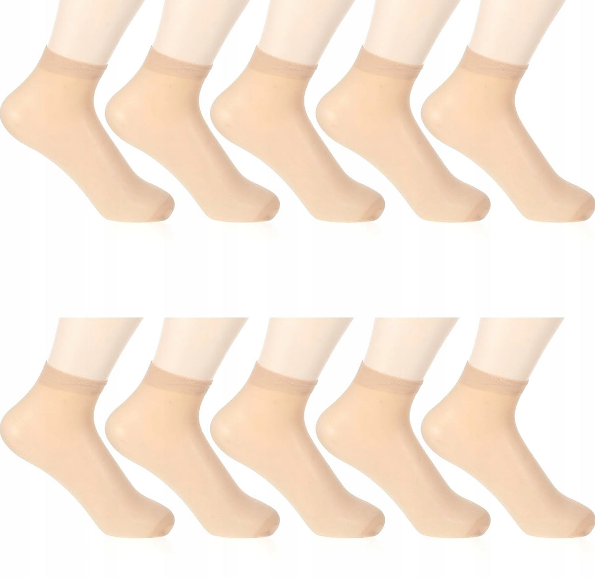 Socks 10 Pairs Silk Transparent Nylon Lace Thin Fashion