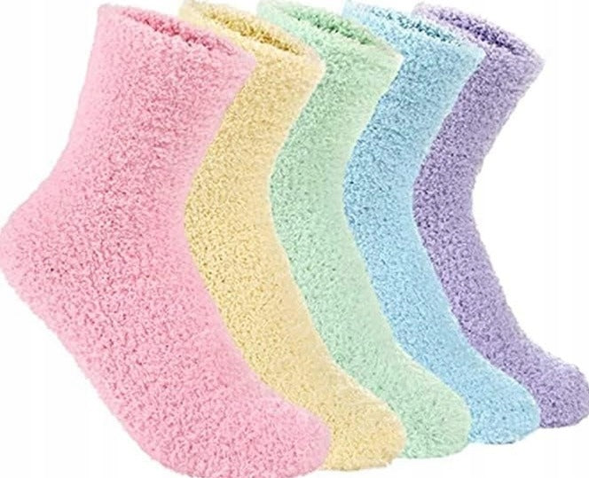 Socks 5 Pairs Cotton Women's Wool Insulated