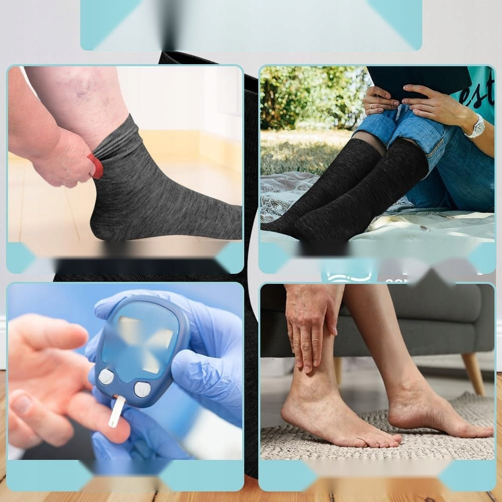 Socks 6 Pairs Men's Bamboo for Diabetics Pressure-Free Loose Brand no brand
