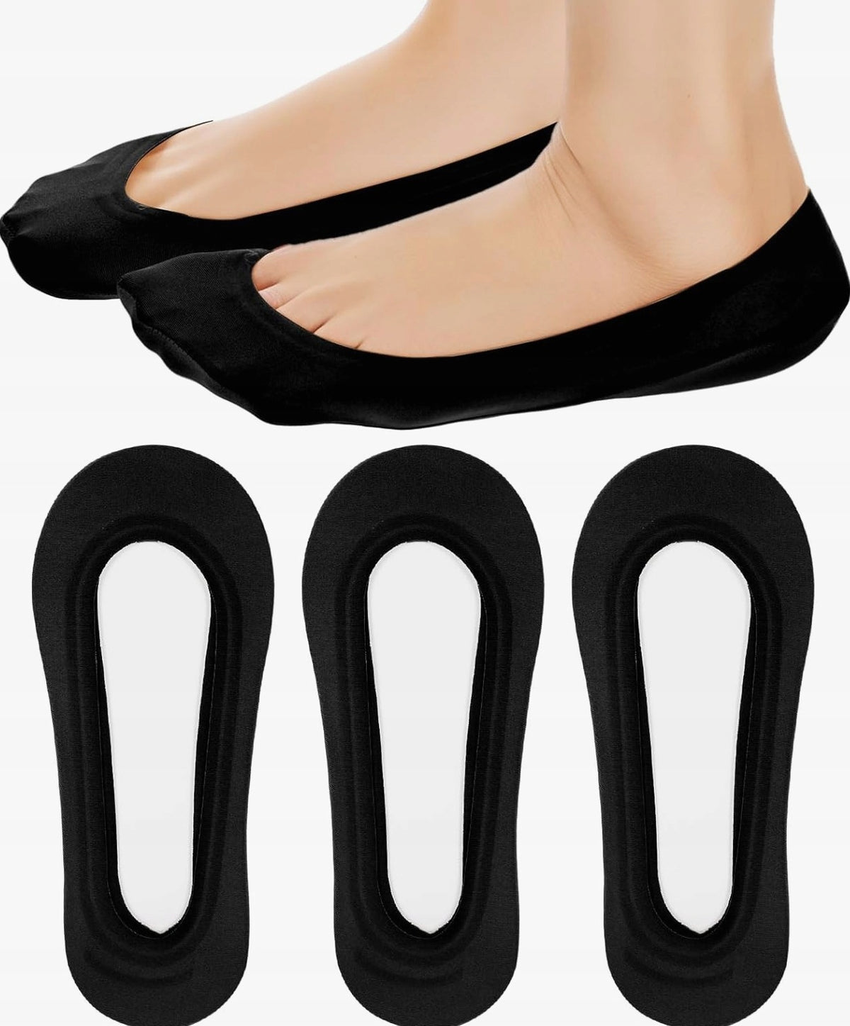 Socks 6 pairs women breathable invisible non-slip feet
