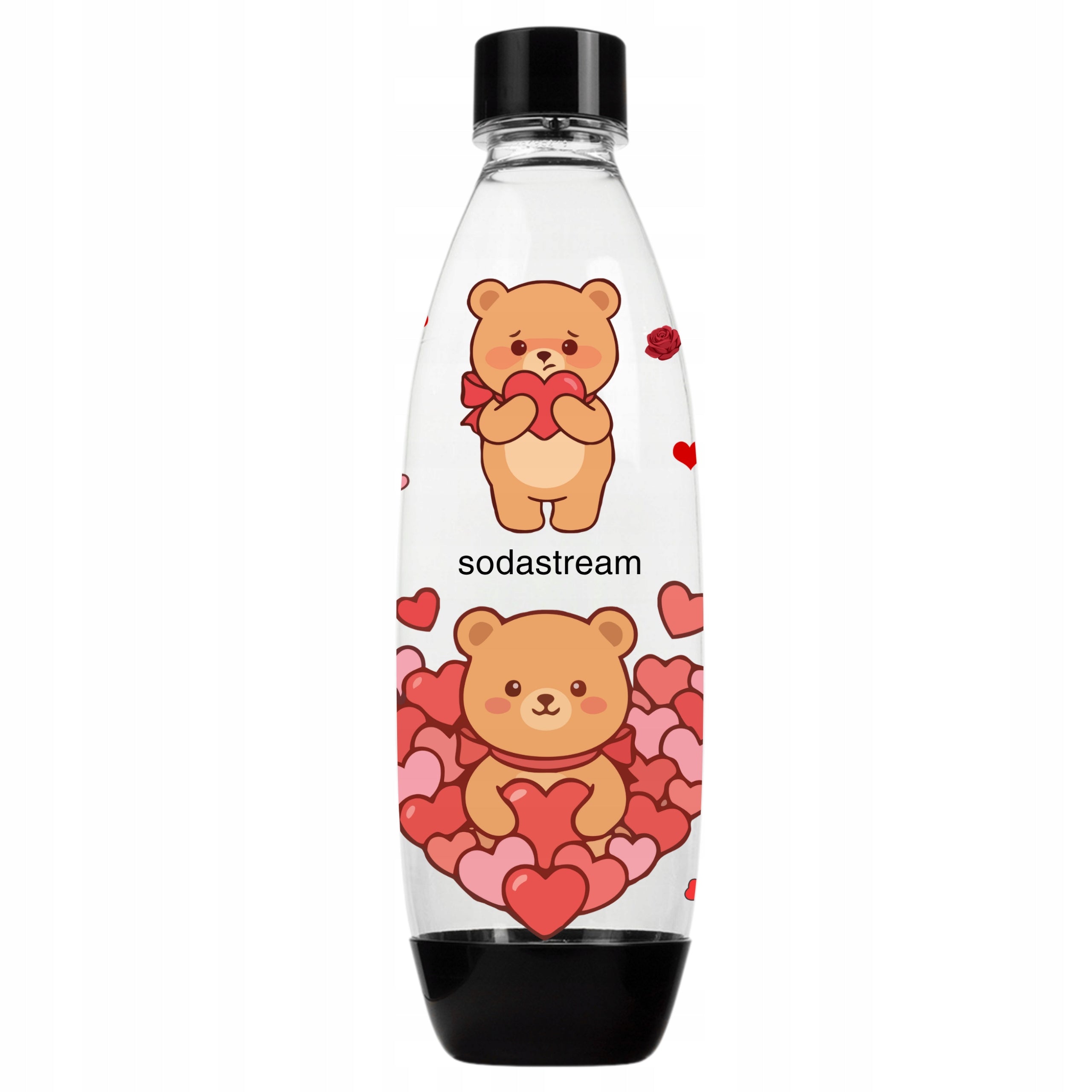 SodaStream Bear Bottle with Hearts for Carbonated Water for Gift Love Packaging status original