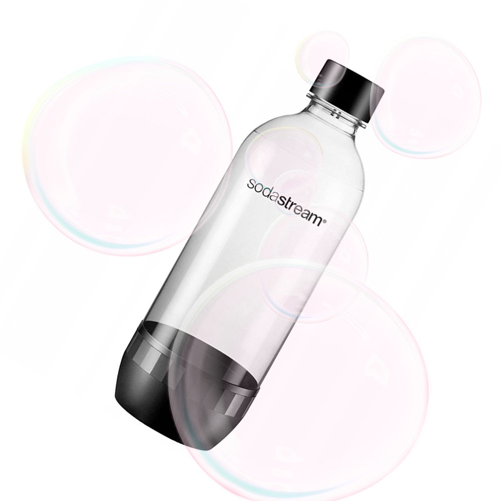 SodaStream Original PET Bottles 1L Set of 2 Bottles for Terra, Art, Spirit Kind CO2 gas cylinder